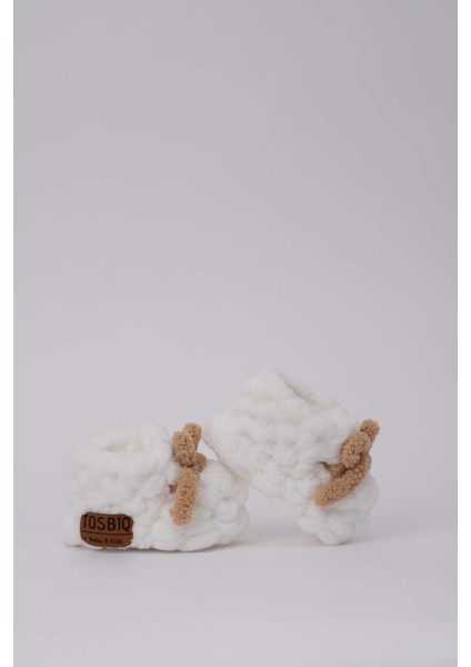 Bebekler için İlk Adım Ayakkabısı 0-3M Kahverengi Fiyonklu Beyaz Erkek Yenidoğan Patik OEKO TEX Sertifika fiyatları