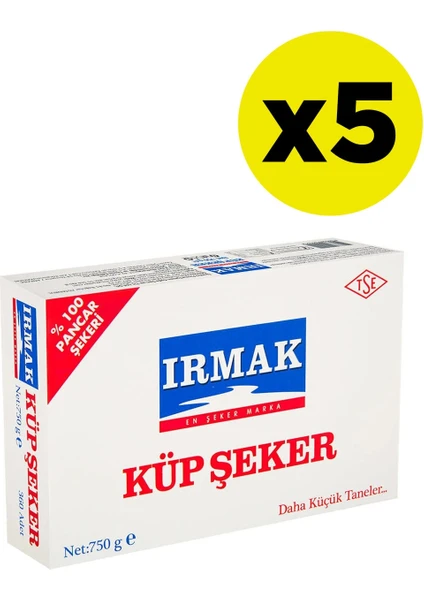 Irmak Küp Şeker 750 gr x 5 Adet