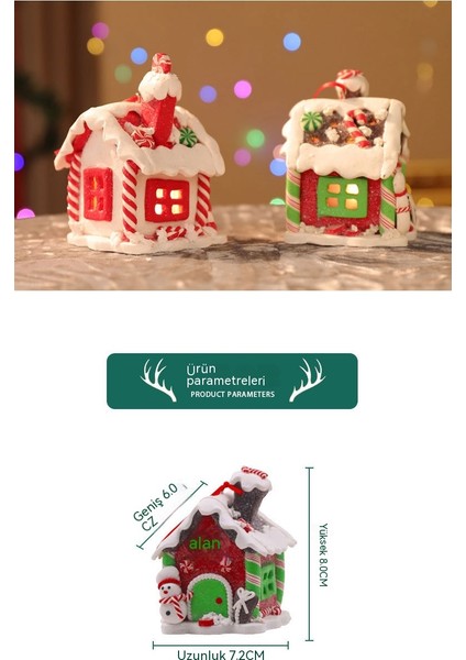 LED Işıklı Noel Küçük Kolye Noel Evi Süslemeleri (Yurt Dışından)