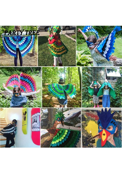 Noel Keçe Kuş Kanatları Pelerin Çocuk Süslemeleri (Yurt Dışından) fiyatları