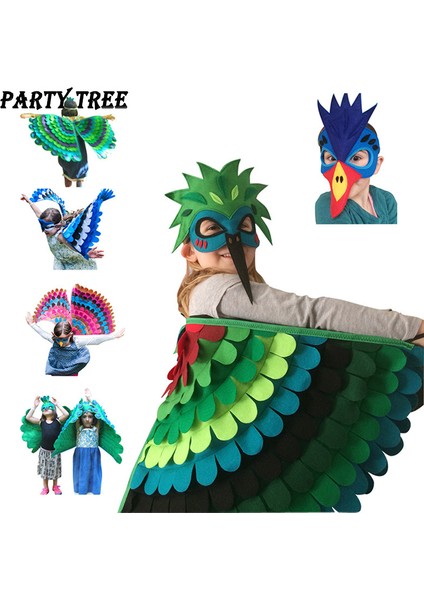 Noel Keçe Kuş Kanatları Pelerin Çocuk Süslemeleri (Yurt Dışından) fırsatları