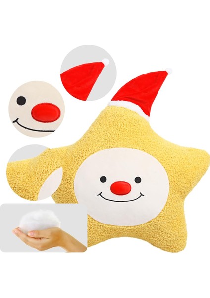 Sevimli Hayalet Peluş Yastık, Yumuşak Sarı Yıldız Yastık Doldurulmuş Hayvanlar Peluşlar Kawaii Bebek Oyuncak Komik Oda Dekor Hediyeler Kız Erkek Doğum Günü Cadılar Bayramı Noel 16IN (Yurt Dışından) fırsatları
