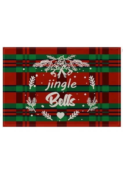 45CM Noel Çan Dekorasyon Keten Masa Paspası (Yurt Dışından)