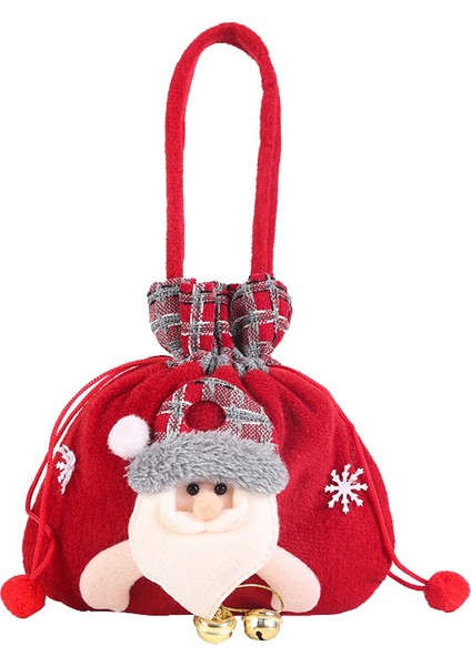 Noel Süsleme Peluş Kalınlaşmış Cola Ağız Hediye Çantası (Yurt Dışından)