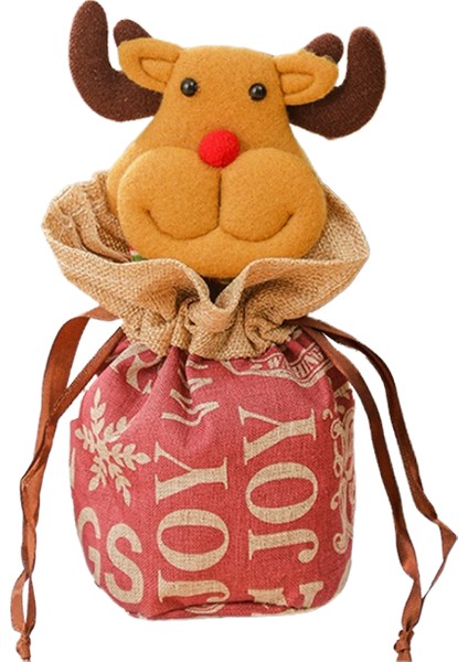 Sevimli Şeklinde Elk Kardan Adam Noel Hediye Çantası (Yurt Dışından)