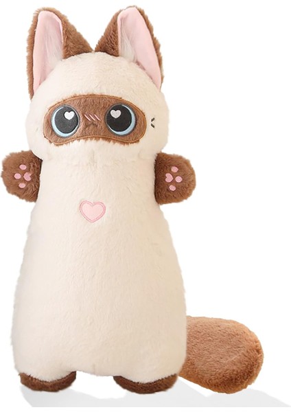 Kedi Peluş Yastık 21 ''uzun Kedi Yastık Sevimli Siyah Doldurulmuş Hayvanlar Peluşlar Kawaii Kedi Vücut Yastığı Peluş Çocuklar Kızlar Için Doğum Günü Hediyesi (Yurt Dışından)