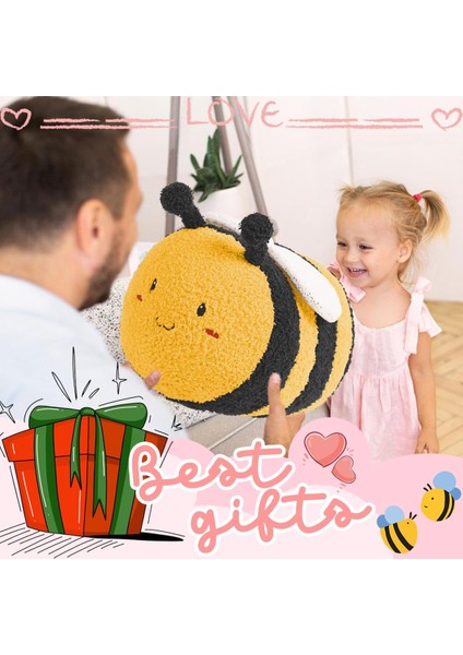 Arı Peluş Oyuncak Doldurulmuş Hayvan, Squishy Bulanık Bumble Bee Peluş Bebek Yastık, Yumuşak Anime Bal Arısı Yastık Oyuncak Çocuklar Için Hediyeler 11.8in (Yurt Dışından) fırsatları