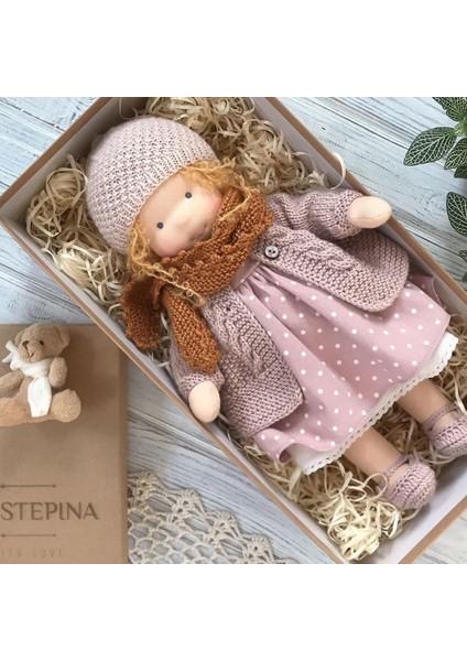 El Yapımı Waldorf Bebek, 12 Inç El Yapımı Örme Bebek El Yapımı Peluş Bebek, Waldorf El Yapımı Bebek'in Doldurulmuş Oyuncak Noel Doğum Günü Hediyesi (P) (Yurt Dışından)