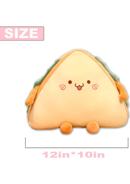 Sandviç Peluş Yastık Ekmek Karikatür Yastık Yaratıcı Bebek Sevimli Doldurulmuş Oyuncaklar Ekmek Butty 12IN*10IN*4IN-U2026 (Yurt Dışından)