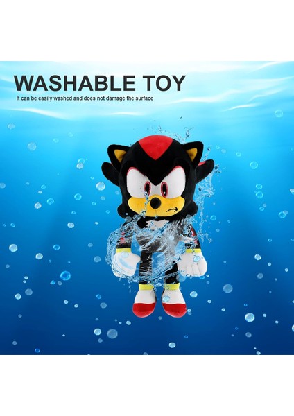 Shadow The Hedgehog Peluş Oyuncak - Süper Yumuşak Siyah Sonic Hedgehog Figürü - Çocuklar Için Mükemmel Gölge Erkek ve Kız Çocuklar Için Hediye Peluş Figür - 12" (Siyah) (Yurt Dışından)