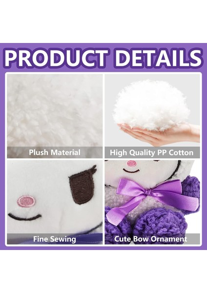 Kawaii Peluş Oyuncaklar, 10 Inç Sevimli Kuromi Peluş, Kuromi Peluş Bebekler, Kuromi Doldurulmuş Hayvanlar Peluş Şekil Oyuncak, Kız Çocuk Hayranları Için Hediyeler (Mor) (Yurt Dışından) fırsatları