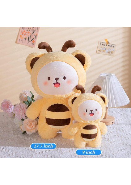 Arı Peluş Yastık Sevimli Bumble Bee Plushie Böcek Doldurulmuş Hayvan Çocuklar Için Hediye Sarı 9" (Yurt Dışından)