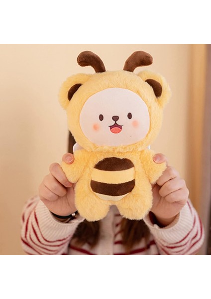 Arı Peluş Yastık Sevimli Bumble Bee Plushie Böcek Doldurulmuş Hayvan Çocuklar Için Hediye Sarı 9" (Yurt Dışından)