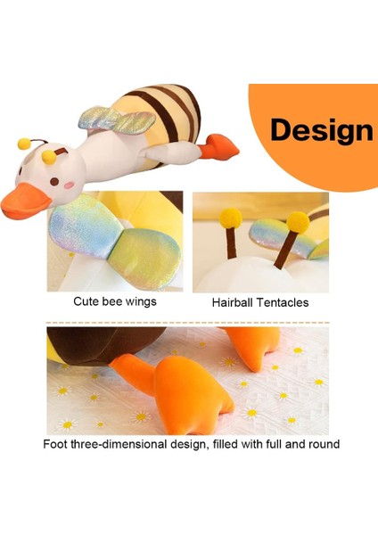 Arı Kaz Oyuncak Bebekler Kawaii Bal Arısı Ördek Sarılma Yastık, Sevimli Doldurulmuş Hayvanlar Yumuşak Peluşlar, Kadınlar, Kızlar ve Erkekler Için Hediyeler Için Komik (25.5in) (Yurt Dışından) fırsatları