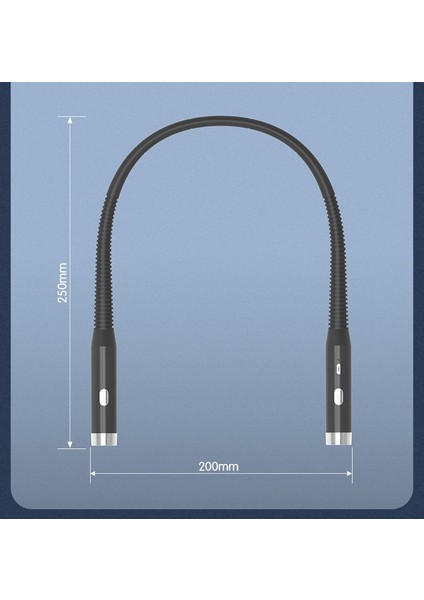 Öğrenci Askılı Boyun Lambası Taşınabilir Tip-C Aydınlatma Göz Okuma Lambası (Yurt Dışından)