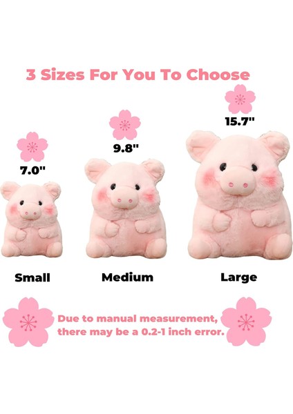 Sevimli Domuz Peluş Oyuncaklar, Yumuşak Karikatür Piggy Dolması Hayvan Oyuncak Peluşlar, Kız Kız Arkadaşı Için Doğum Günü Hediyeleri (Orta Piggy 9.8'') (Yurt Dışından) modelleri