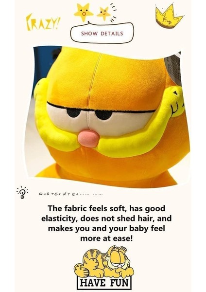 Süper Yıldızım Sevimli, Zarif ve Güzel, Garfield Rfield Kedisi, Yumuşak ve Sevimli Kedi Peluş Yastık, Rol Oynayan Anime Peluş, Çocuklar ve Hayranlar Için Hediye (12 Inç) (Yurt Dışından) fırsatları