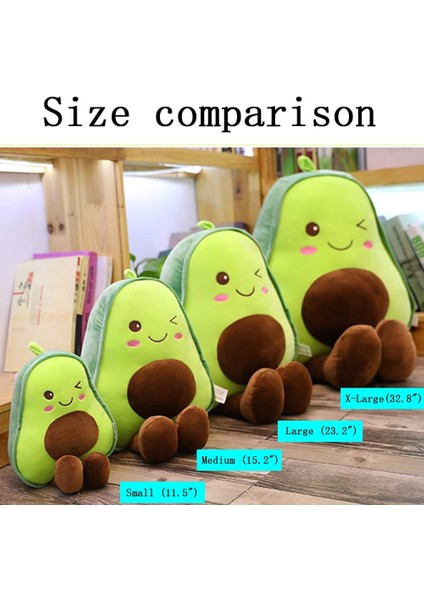 Avokado Yastık Peluş Oyuncak Sevimli Yaratıcı Meyve Bez Bebek Yastık Erkekler ve Kadınlar Hediye (Avokado, Büyük (23.2")) (Yurt Dışından)