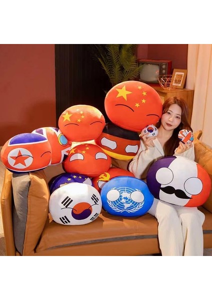 Ülke Topu Plushie Polonya Topu Peluş Oyuncak Ev Dekorasyonu, Çocuklar Için Hediye (Amerika-2, 4 Inç) (Yurt Dışından)