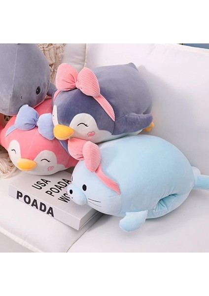 Mavi Deniz Aslanı Peluş Yastık Dolması Hayvan Snuggly Yastık Sevimli Peluş Oyuncak Snuggle Buddy Plushie Çocuklar Erkekler Kızlar Için Kawaii Yumuşak Sarılma Yastık 17.7in (Yurt Dışından) fiyatları
