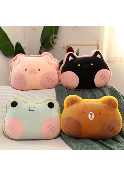 16IN Yumuşak Kedi Anime Peluş Yastık Sevimli Siyah Kitty Dolması Hayvan Peluş Oyuncak Kawaii Peluşlar Odası Dekor Çocuklar Erkekler Kızlar Için Noel Doğum Günü Hediyeleri (Yurt Dışından)