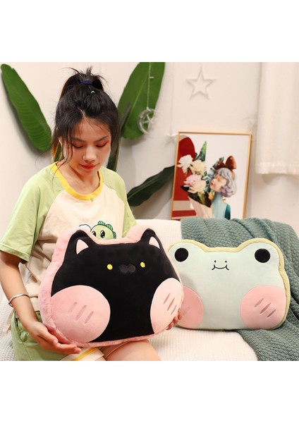 16IN Yumuşak Kedi Anime Peluş Yastık Sevimli Siyah Kitty Dolması Hayvan Peluş Oyuncak Kawaii Peluşlar Odası Dekor Çocuklar Erkekler Kızlar Için Noel Doğum Günü Hediyeleri (Yurt Dışından) modelleri