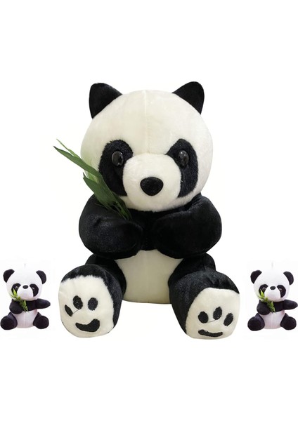 11.8 Inç Panda Doldurulmuş Hayvan, 3 Adet Panda Peluş, Doldurulmuş Panda Ayı Panda Anahtarlık ile Sevimli Peluşlar, Yumuşak Oyuncaklar (30CM)-OTURMA (Yurt Dışından)
