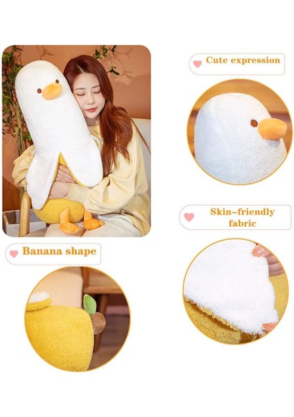 Muz Ördek Peluş Oyuncak, Sevimli Muz Ördek Doldurulmuş Hayvanlar Peluş Bebek Sarılma Uyku Peluş Yastık Erkek ve Kız Hediye Ev Dekorasyonu (19.68'', Beyaz) (Yurt Dışından) fiyatları