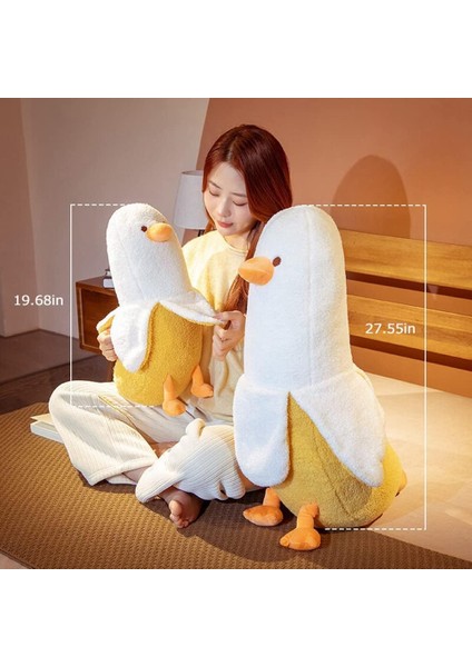 Muz Ördek Peluş Oyuncak, Sevimli Muz Ördek Doldurulmuş Hayvanlar Peluş Bebek Sarılma Uyku Peluş Yastık Erkek ve Kız Hediye Ev Dekorasyonu (19.68'', Beyaz) (Yurt Dışından) modelleri