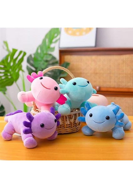Axolotl Doldurulmuş Hayvan Sevimli Axolotl Peluş Bebek Yumuşak Oyuncak 9.8 Inç Hediye Kız Erkek Bebek Doğum Günleri Noel Çocuk Bayramı Cadılar Bayramı Şükran Günü (Axolotl Pembe) (Yurt Dışından)