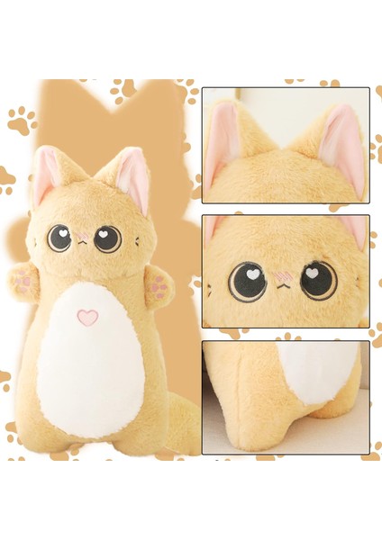 Kedi Peluş Yastık 21 ''uzun Kedi Yastık Sevimli Siyah Doldurulmuş Hayvanlar Peluşlar Kawaii Kedi Vücut Yastığı Peluş Çocuklar Kızlar Için Doğum Günü Hediyesi (Yurt Dışından) fırsatları