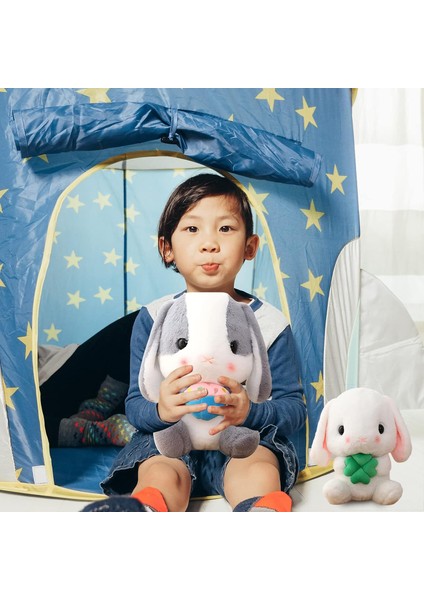 Tavşan Doldurulmuş Hayvan Paskalya Kulaklı Tavşan Peluş Sevimli Beyaz Tavşan Peluş Oyuncak Havuçlu Kabarık Kawaii Yumuşak Sarılma Uyku Yastığı (Yurt Dışından) fırsatları