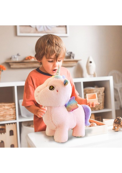 Peluş Tek Boynuzlu At Doldurulmuş Hayvan Yastıklar Oyuncak, Peluş Tekboynuzlar Doğum Günü Hediyeleri Kızlar Için Yumuşak Peluş Oyuncaklar Set, Çocuklar, Dekor (Pembe, 23.6IN/60CM) (Yurt Dışından)