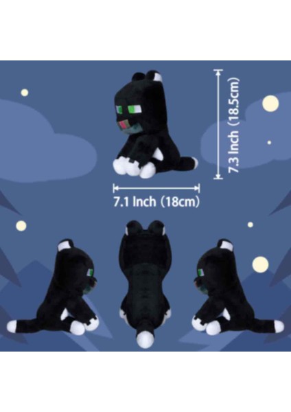 Kedi Peluş, Oyun Peluş Oyuncaklar, 7.3"/18.5cm Kara Kedi Dolması Peluş Bebek Oyuncakları, Noel Yeni Yıl Doğum Günü Hediyesi Için Peluş (A) (Yurt Dışından) fırsatları