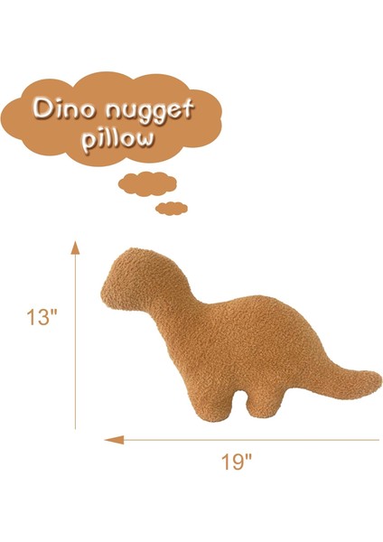 Dino Nugget Yastık Dinozor Tavuk Nugget Peluş Yastık Sevimli Yumuşak Doldurulmuş Hayvan Oyuncaklar Çocuklar Için Hediye Brontosaurus (Yurt Dışından)