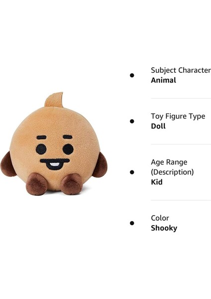 Yastık Bebek Peluş Küçük Peluş Kuklalar, Çocuklar Için Karikatür Yastık, Bebek Serisi Karakter Sevimli Küçük Peluş Doldurulmuş Hayvan Figürü Bebek (Shooky, 4,5 Inç) (Yurt Dışından) modelleri