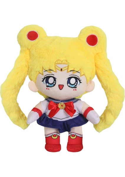 Sailor Peluş Ay Tsukino Usagi Plushie Anime Dolması Hayvan Yumuşak Karikatür Figürü Oyuncak Yastık Yastık Hediye (Sarı) (Yurt Dışından)