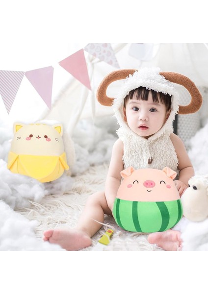 Muz Kedi Peluş Oyuncak, 9.8 "muz Kedi Peluş Doldurulmuş Hayvan Kawaii Kedi Yastık Yumuşak Kedi Peluş Bebek Çocuklar Için Kız Erkek Doğum Günü Noel Ev Decora (Çilek Inek) (Yurt Dışından) fırsatları