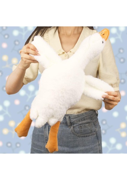 19.7in Kaz Peluş Oyuncak, Beyaz Kuğu Doldurulmuş Hayvan Yumuşak Sevimli Sarılma Yastık Sevimli Ördek Peluşlar Erkek Kız Çocuklar ve Yetişkinler Için Doğum Günü Hediyesi (Yurt Dışından)