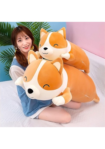Shiba Inu Peluş Yastık Dolması Hayvan Köpek 47.2 Inç Sevimli Corgi Akita Yumuşak Peluş Oyuncak Kız Erkek Çocuklar Için Konfor Yastık Hediyeler (Turuncu, 120 Cm/47.2 Inç) (Yurt Dışından) fırsatları