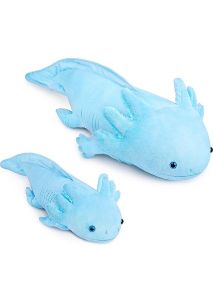 Axolotl Ağırlıklı Peluş, 31 Inç Süper Sevimli Mavi Büyük Axolotl Ağırlıklı Doldurulmuş Hayvanlar, Yumuşak Axolotl Atma Yastık Stres Giderici Peluş Oyuncak Çocuk Doğum Günü Için (Yurt Dışından)