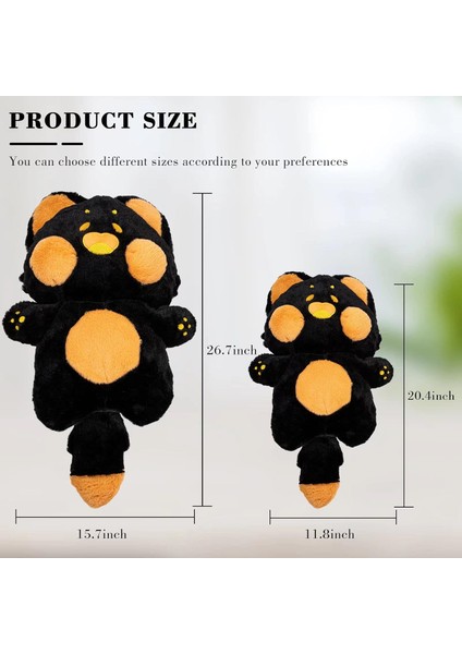 Sevimli Dudu Kedi Peluş Oyuncak, 20.4" Kawaii Kedi Doldurulmuş Hayvan Peluş, Kedi Peluş Vücut Yastığı, Yetişkinler Için Süper Yumuşak Sarılmış Peluş Bebek Doğum Günü Hediyeleri. (Yurt Dışından) fırsatları
