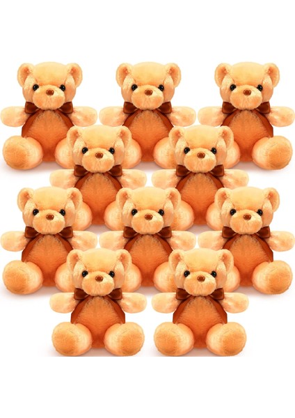 10 Parça Operasyon Noel Ayılar Yumuşak Peluş Oyuncak Doldurulmuş Hayvanlar Çocuklar Için Sevimli Ayılar Erkek Kız Doğum Günü Sevgililer Günü Bebek Duş Ayı Parti Favor (Kahverengi) (Yurt Dışından)