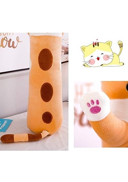 Güzel Peluş Kedi Bebek Sevimli Karikatür Yumuşak Dolması Yavru Kedi Yastık Uzun Atışlı Uyku Oyuncak Hediye Çocuklar Kız Arkadaşı Için Çoklu Boyutu (Kahverengi, 70CM/27.5IN) (Yurt Dışından) modelleri