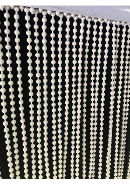 Kapı Boncuk Perdesi 5mm Krem