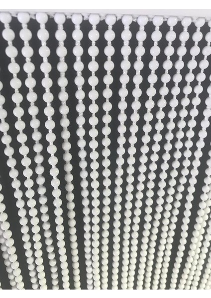 Kapı Boncuk Perdesi 5mm Beyaz