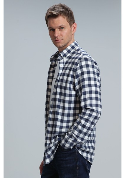 Varden Erkek Basic Gömlek Comfort Slim Fit Lacivert fırsatları