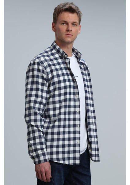 Varden Erkek Basic Gömlek Comfort Slim Fit Lacivert indirimleri