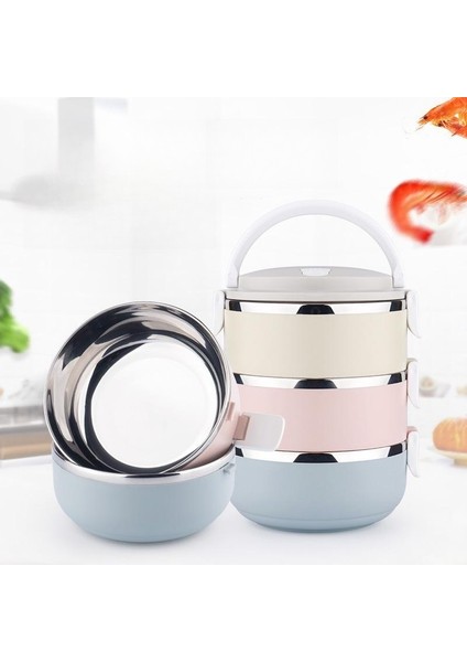 3 Katlı 2100ML Gurme Modern Öğle Yemeği Kutusu Bento Öğle Yemeği Kutusu (Yurt Dışından)