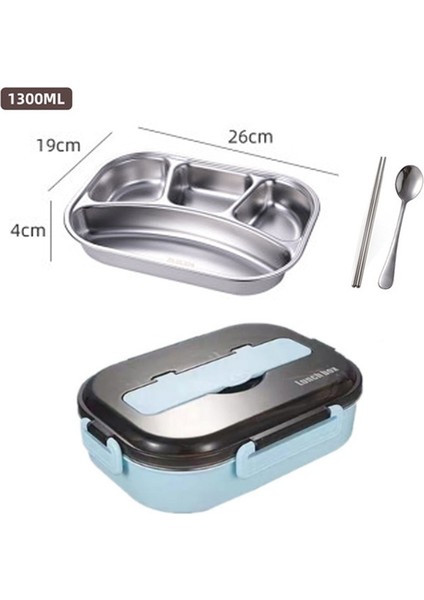 1.3l Paslanmaz Çelik Gurme Modern Öğle Yemeği Kutusu Bento Öğle Yemeği Kutusu (Yurt Dışından)